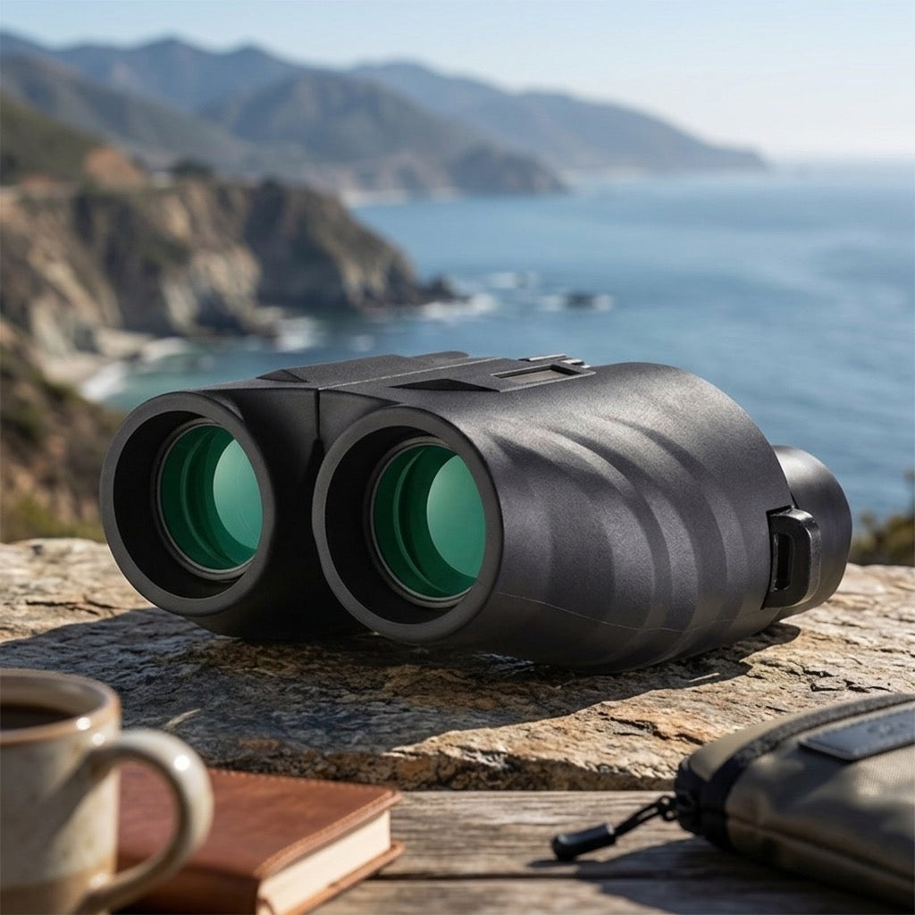 10x25 Compact Travel Binoculars