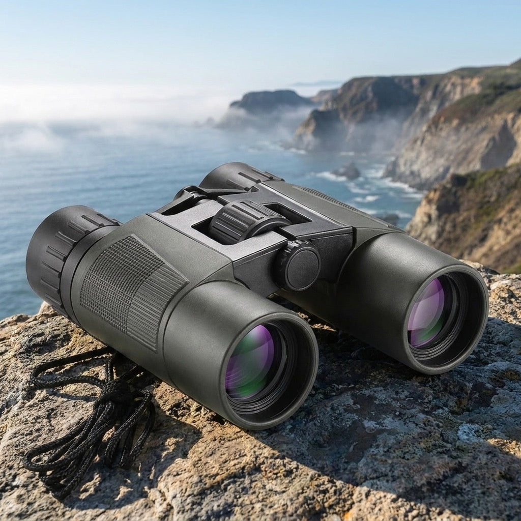 10x25 Folding Compact Binoculars