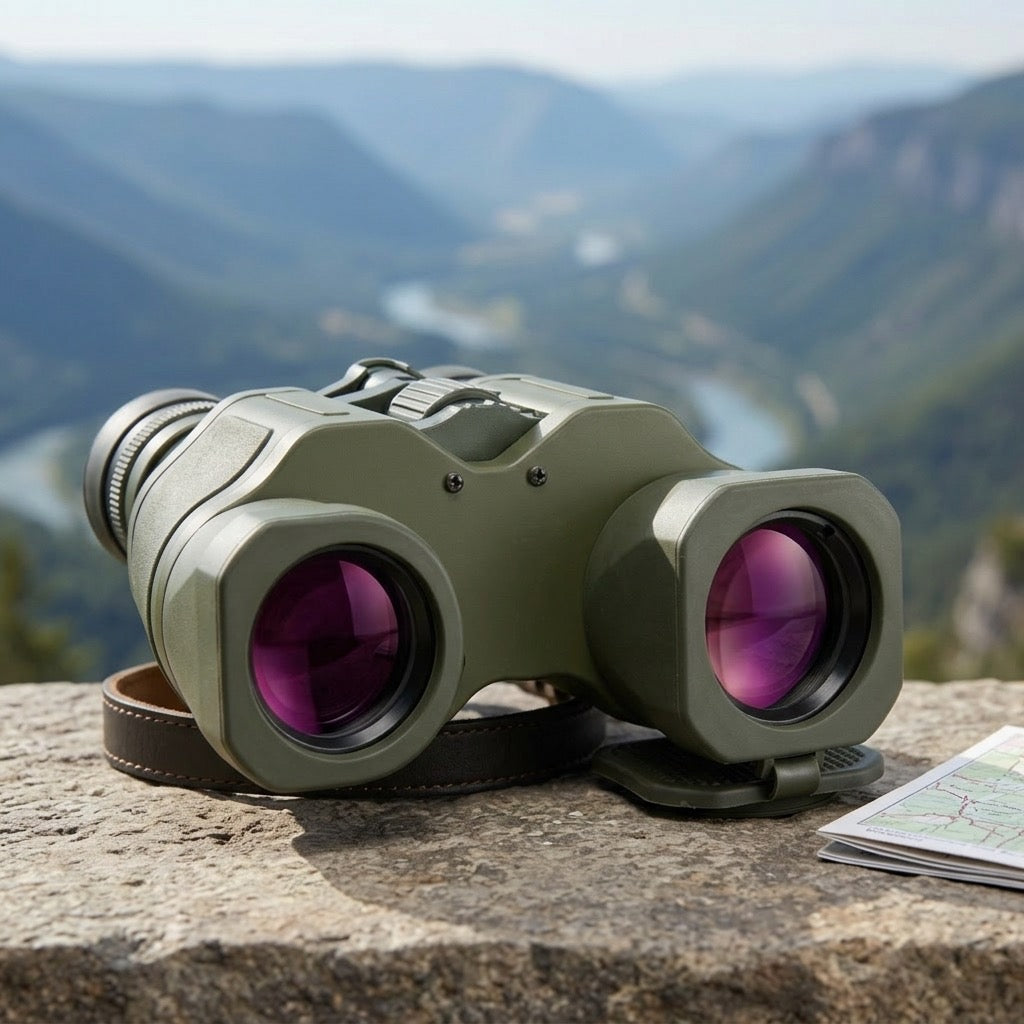 10x34 Olive Porro Binoculars