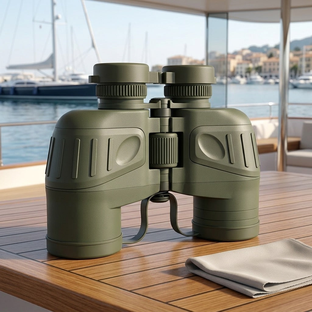 10x50 Waterproof Compass Rangefinder Binoculars